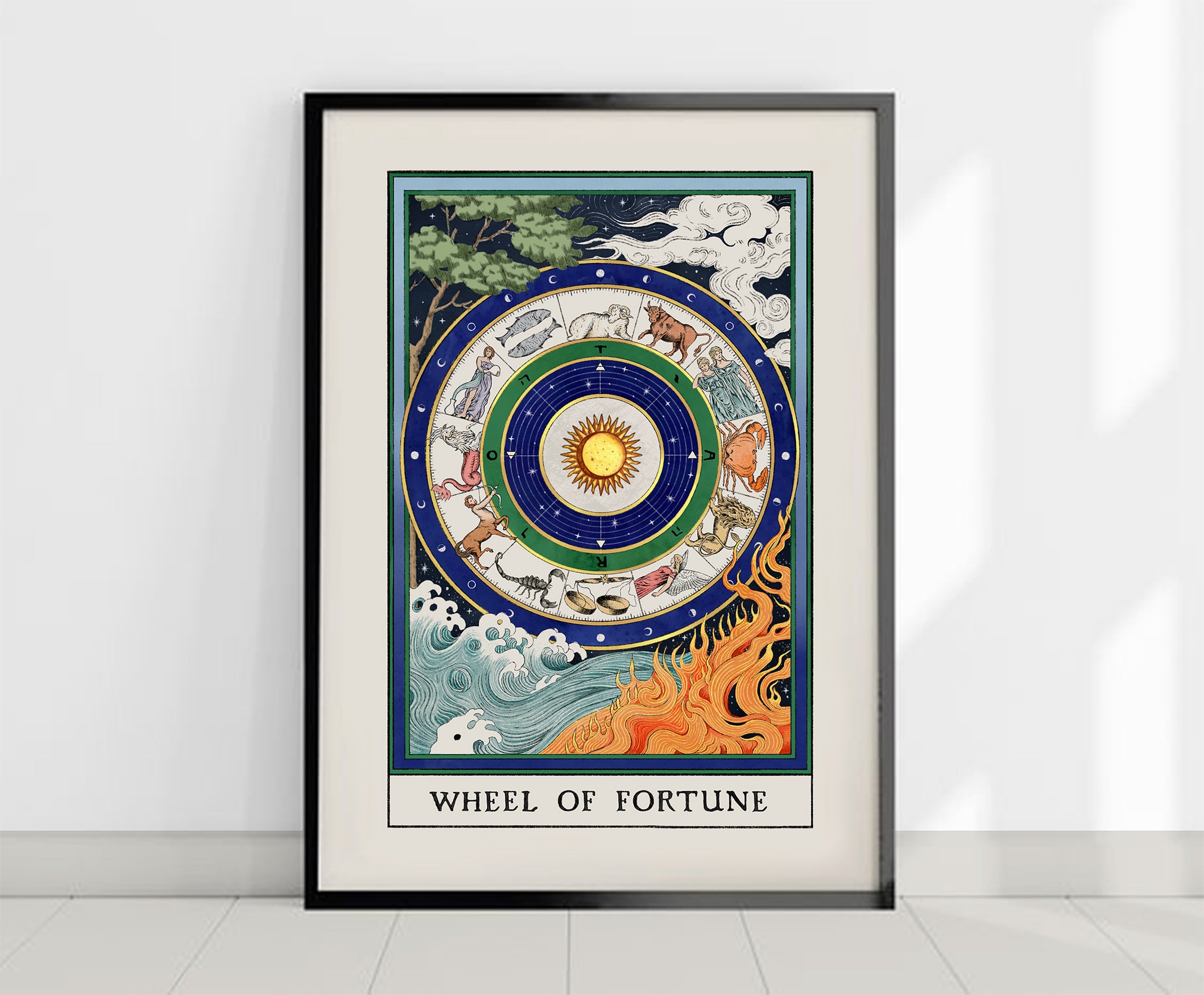 Wheel Of Fortune Tarot Print, From £16.00
